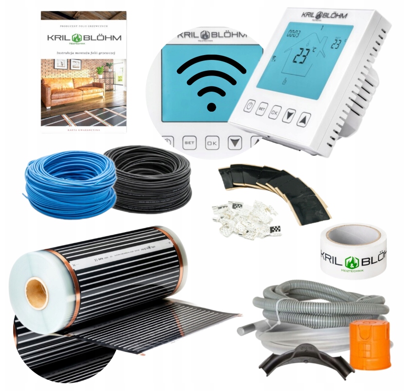 SADA VYKUROVACÍCH FÓLIÍ 8m2 140W/m2+Groen T-2 WiFi